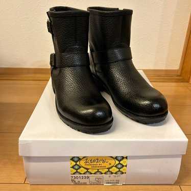 Black Leather Engineer Boots (Ashinaga Ojisan) - image 1