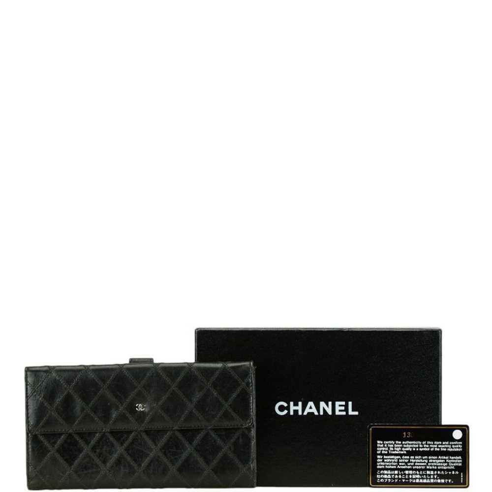 Chanel CHANEL Bicolor Coco Mark Long Wallet Black… - image 11