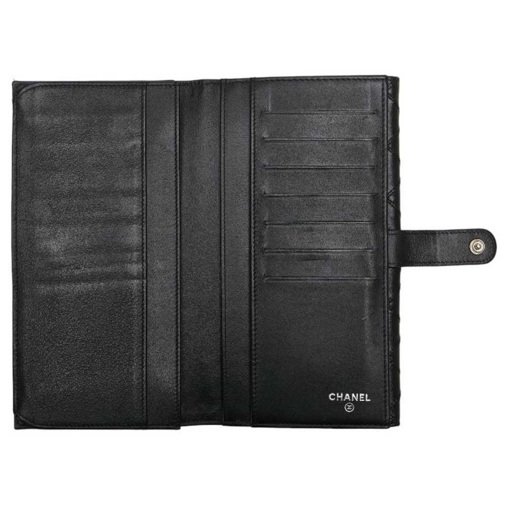 Chanel CHANEL Bicolor Coco Mark Long Wallet Black… - image 5