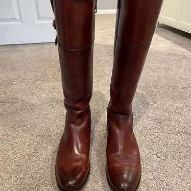 frye jayden tall button redwood size 8.5