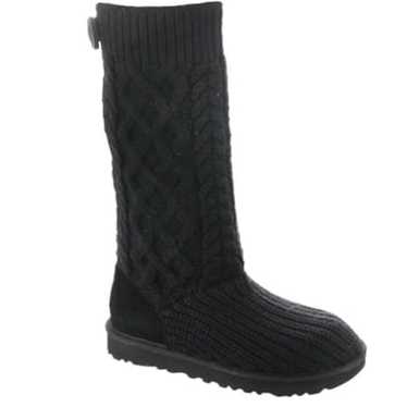 UGG Classic Cardi Cabled Knit Inside Zipper Boots - image 1