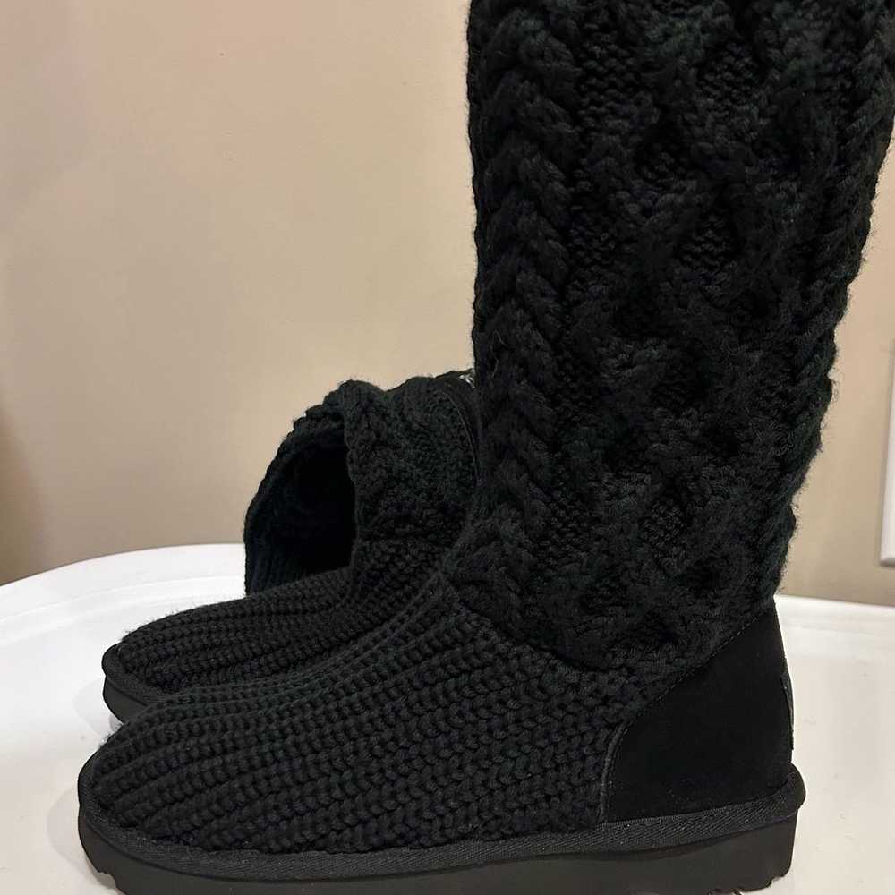 UGG Classic Cardi Cabled Knit Inside Zipper Boots - image 9