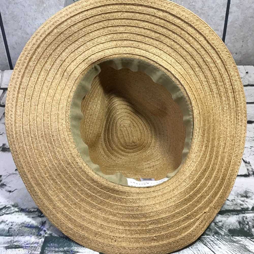 Vintage Wide Brim Panama Straw Hat for Women One … - image 5