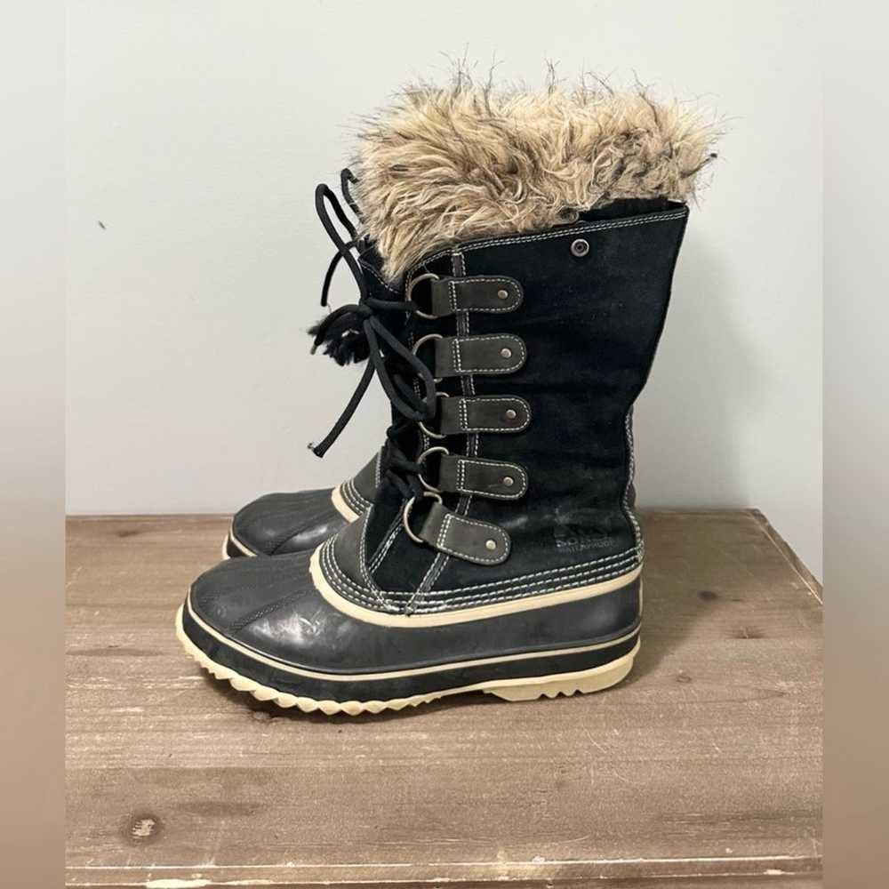 Sorel Joan Of Arctic Winter Boots Black Size 9 - image 2