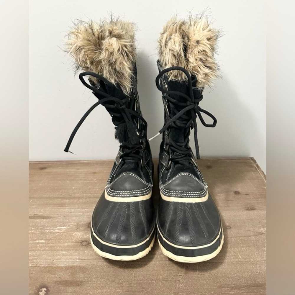 Sorel Joan Of Arctic Winter Boots Black Size 9 - image 3