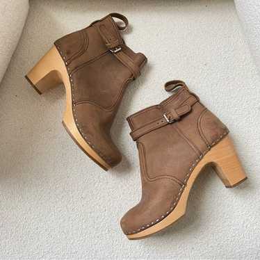 Swedish Hasbeens Toffel Jodhpur Clog Boots