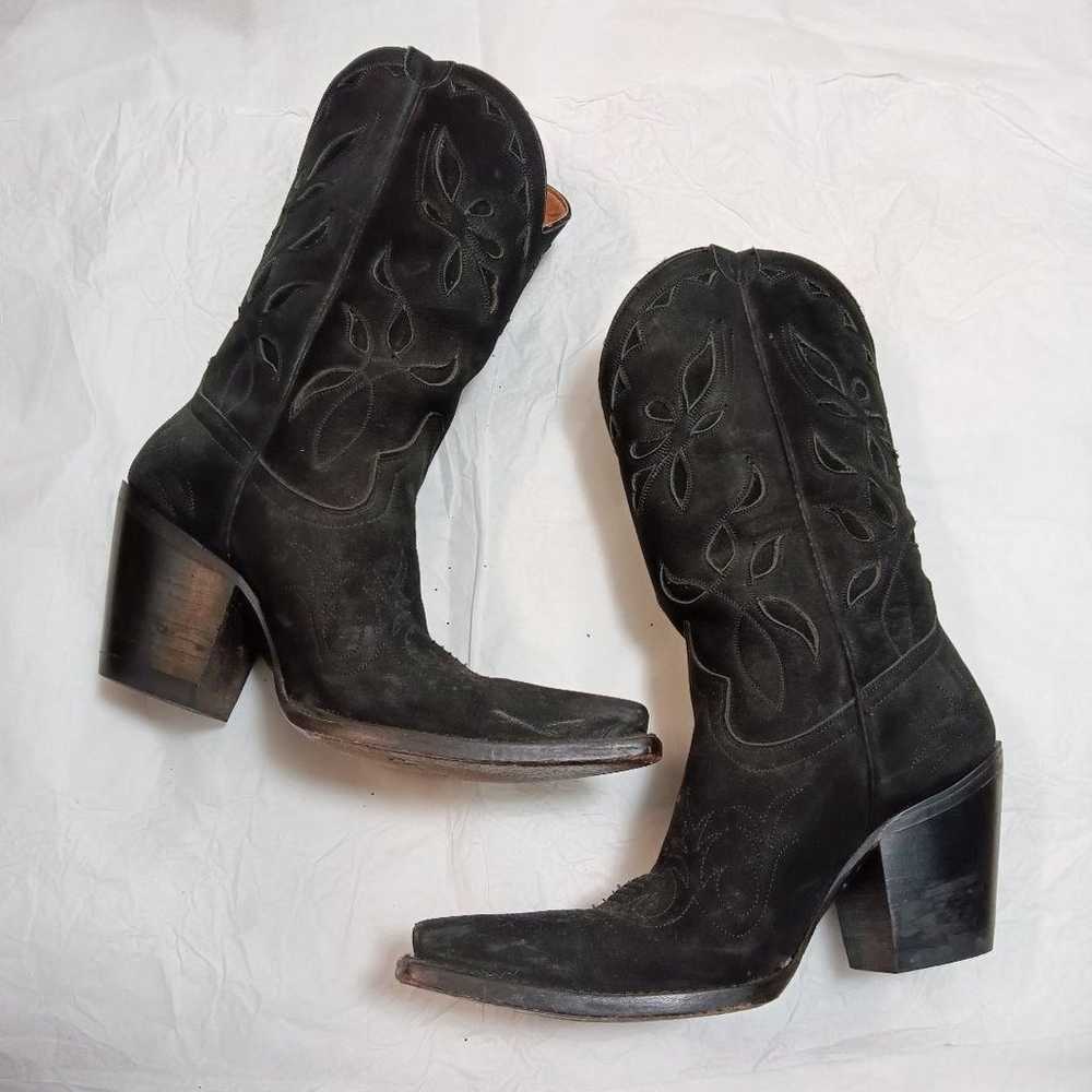 Grace Continental Western Boots with Floral Embro… - image 1