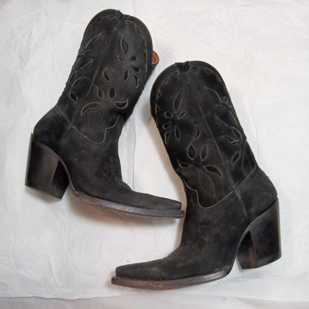 Grace Continental Western Boots with Floral Embro… - image 2