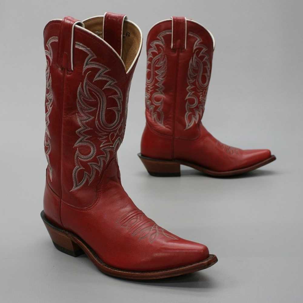 Nocona Ladies 7 B Soft Ice Legacy Red Leather  Sn… - image 1