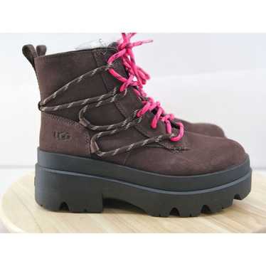 UGG Brisbane Lace Up Suede Platform Boots Womens … - image 1