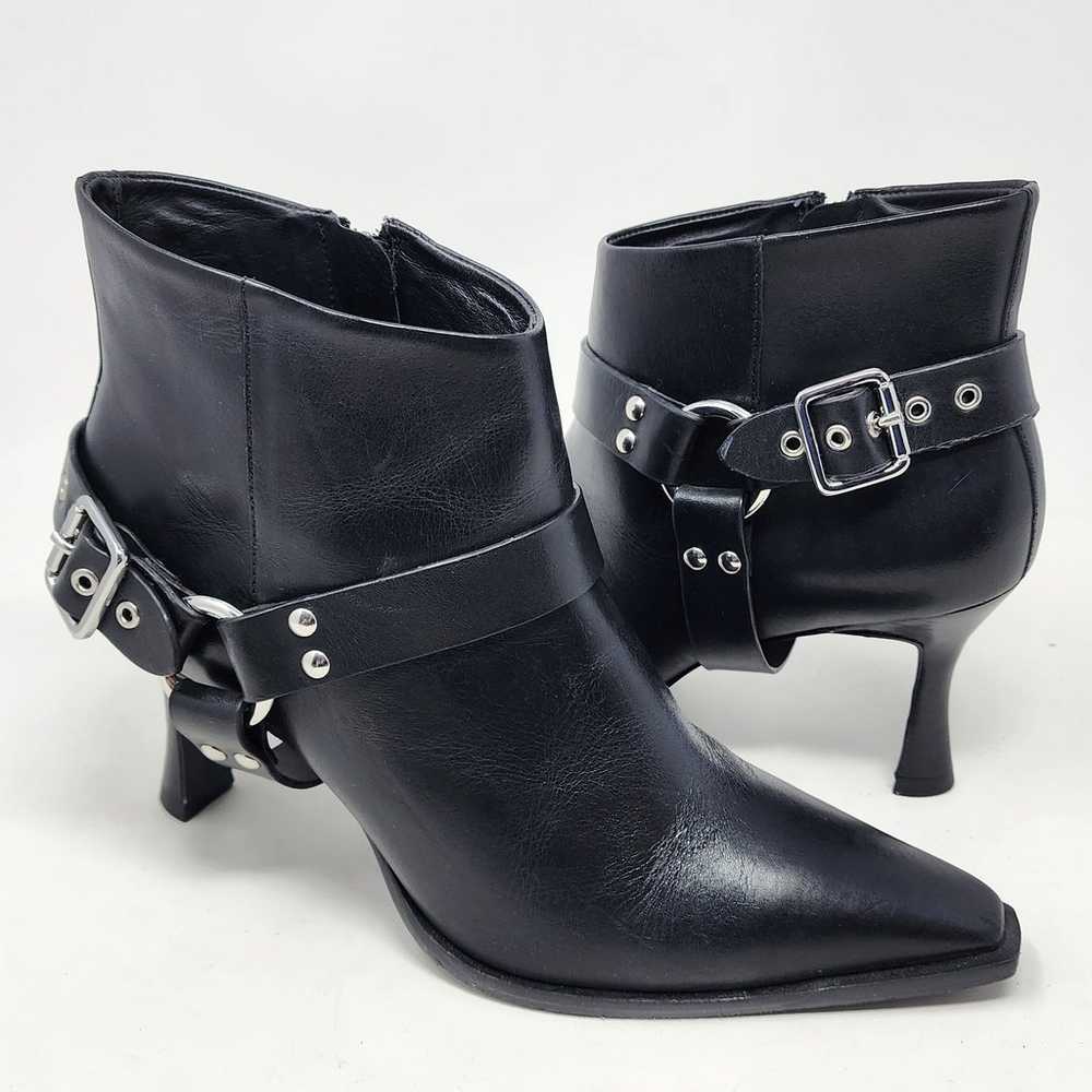 Reformation Silvia Ankle Boots Women 7.5 Black Le… - image 3