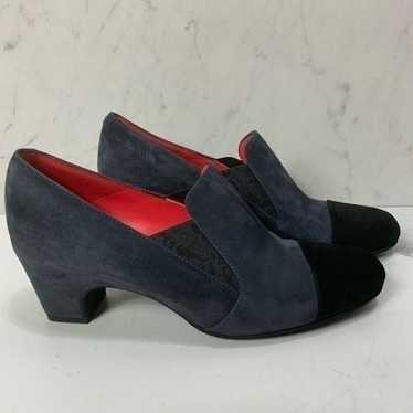 POS OLE ROUGE Grey suede heels