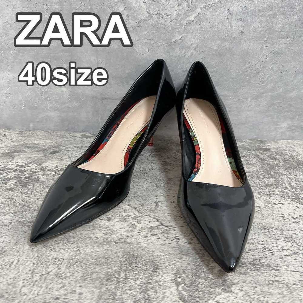 ZARA WOMAN Enamel Pumps 40 Large Size Red - image 1