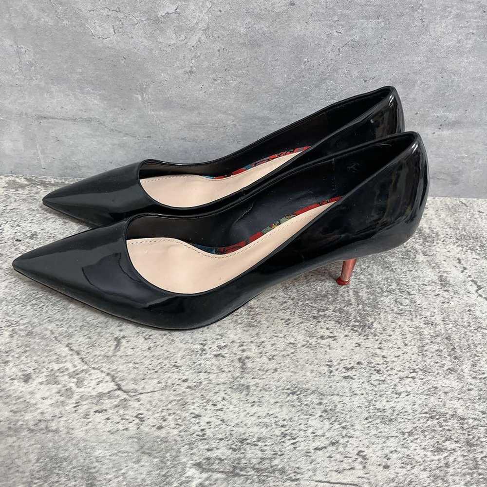 ZARA WOMAN Enamel Pumps 40 Large Size Red - image 4