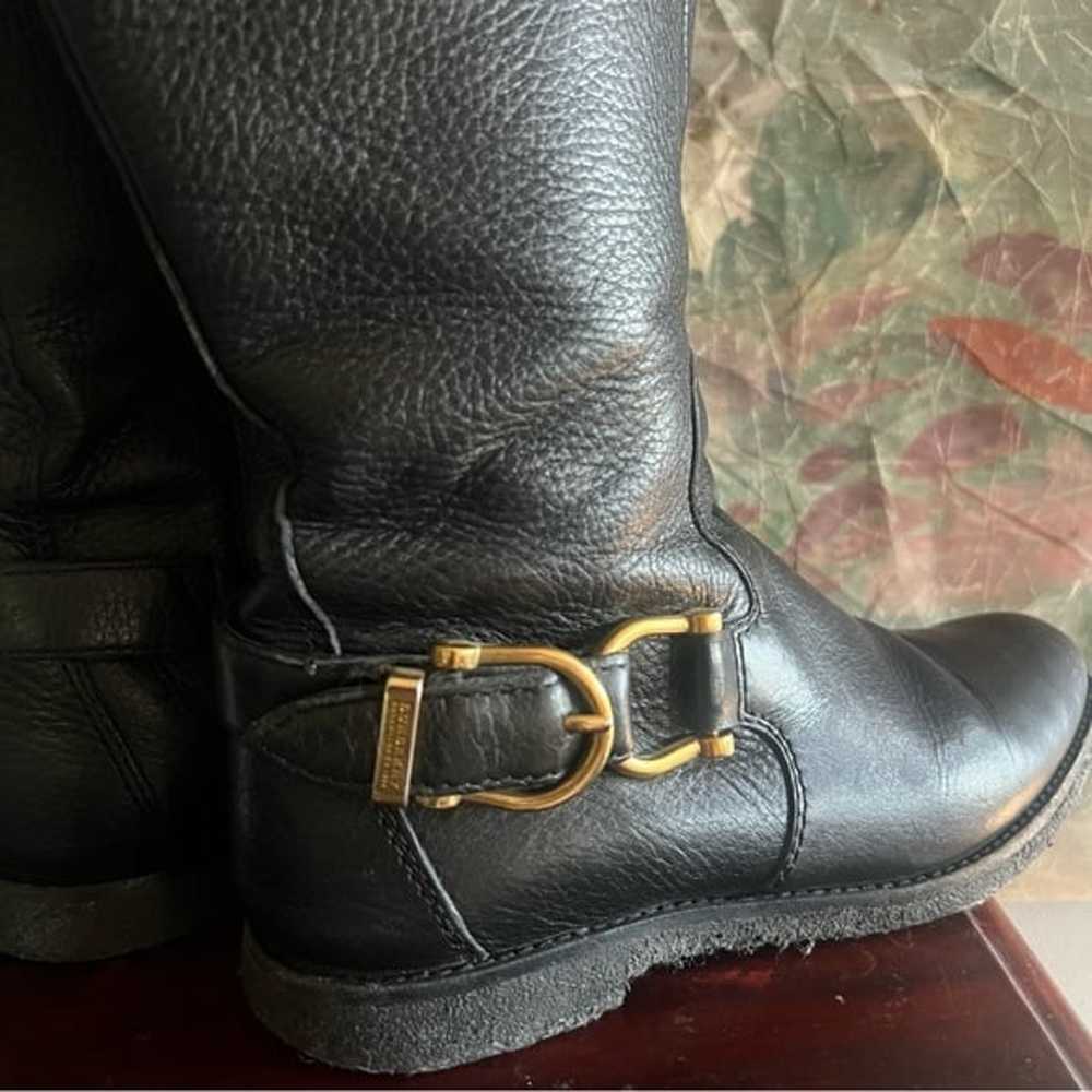 Burberry Equestrian Pebbled Leather Black Horse B… - image 2