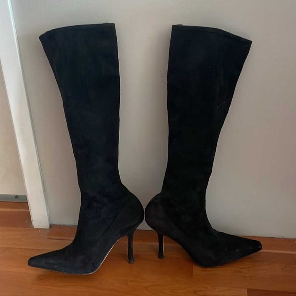 Jimmy Choo Holly Stretch Knee High Stiletto Boots… - image 1