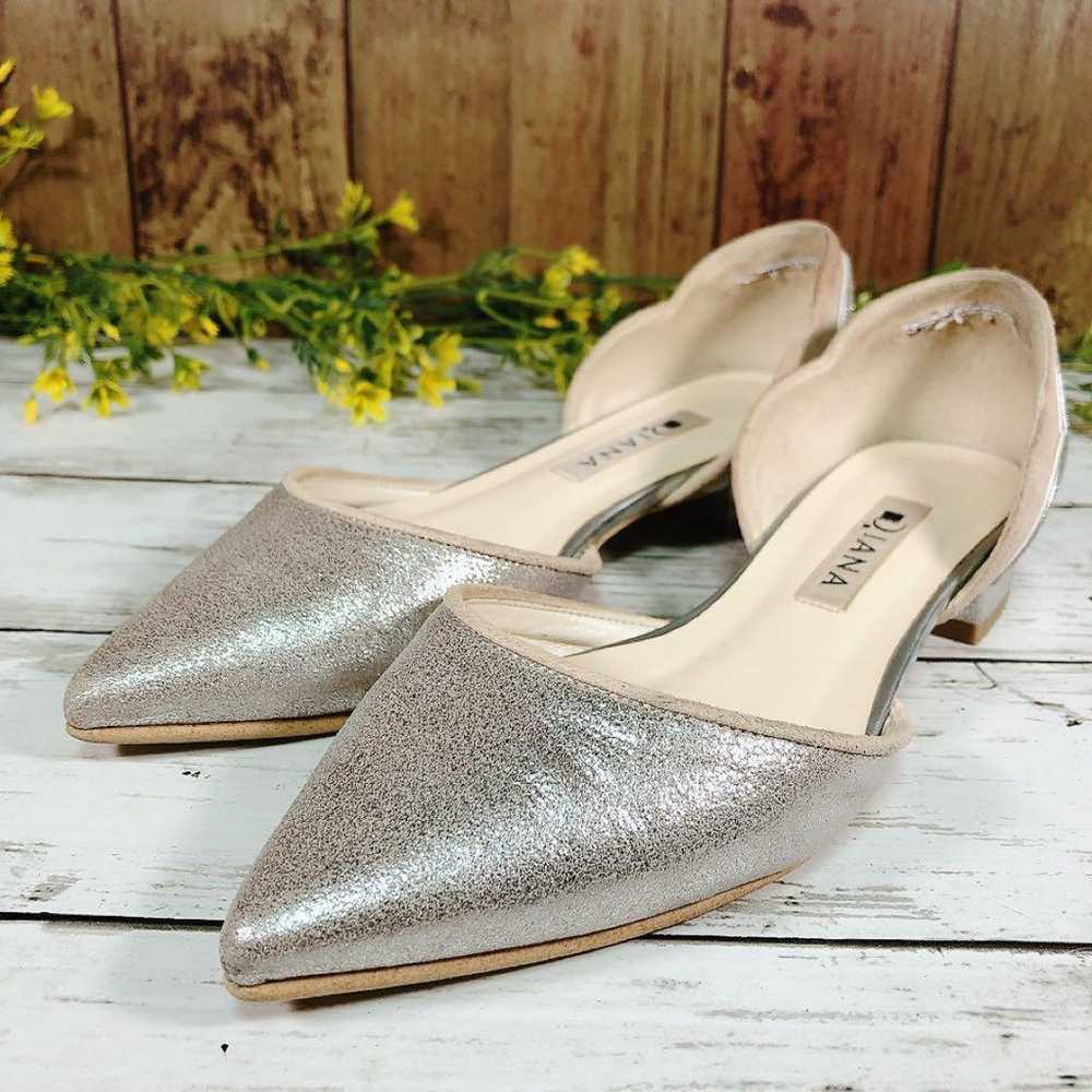 Diana [21.5] Flat Shoes Pumps Leather Pointed Toe - image 1