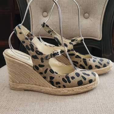 Franco Sarto Leopard Print Wedge Espadrille 8