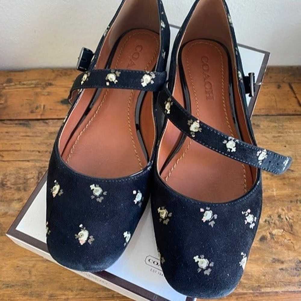 Coach Mary Jane Suede Flats (Size 6.5) - image 1