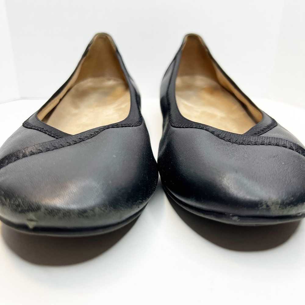 Vionic Caroll Ballet Flat in Black Leather Size 7 - image 2