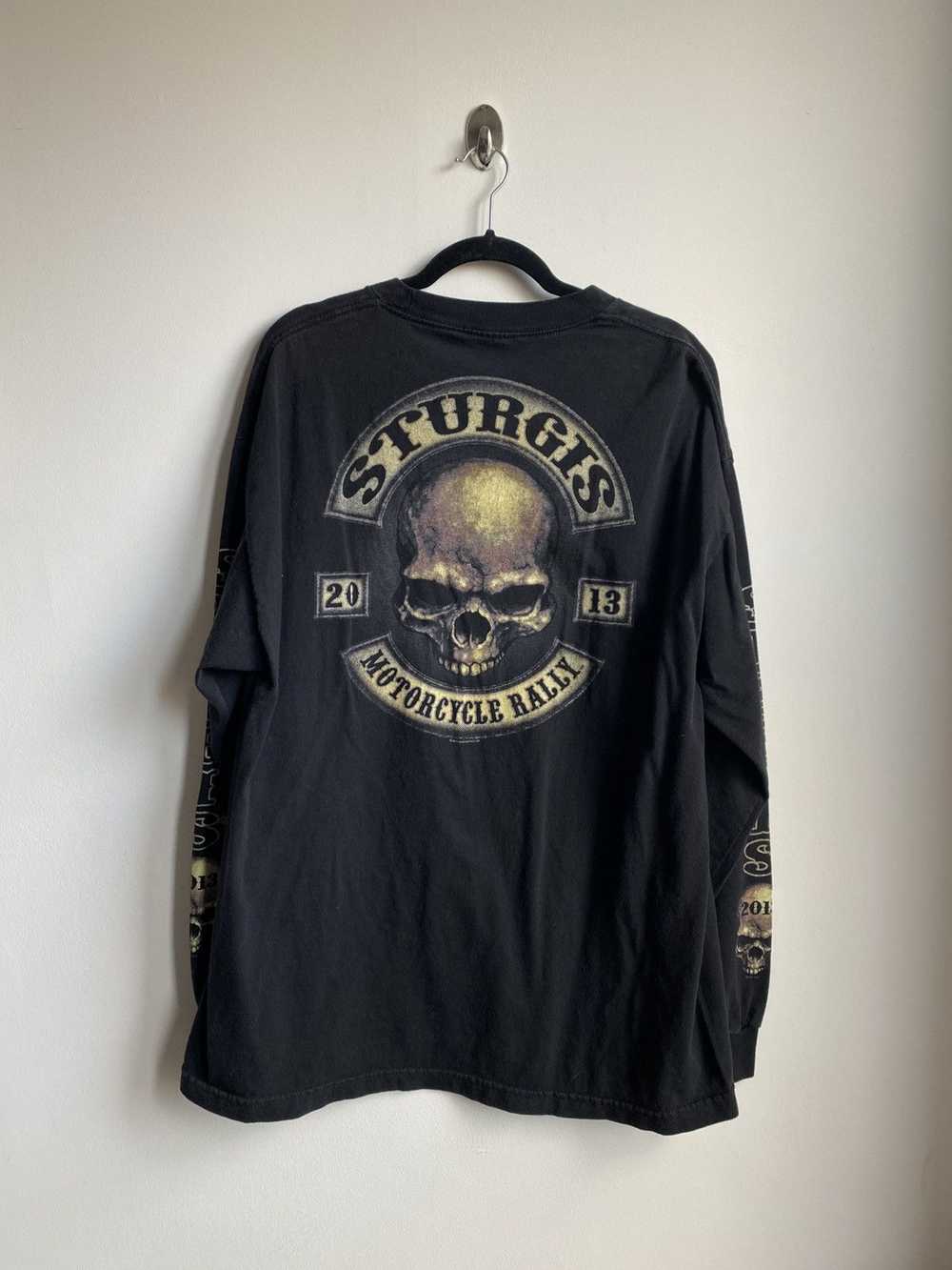 Harley Davidson × Vintage sturgis skull long slee… - image 2