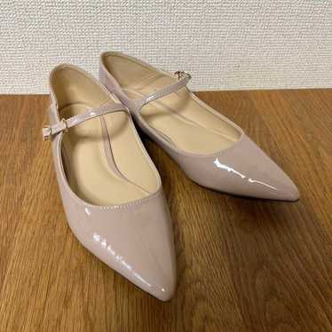 [PLST] Pink Beige Enamel Pointed Toe Pumps S - image 1