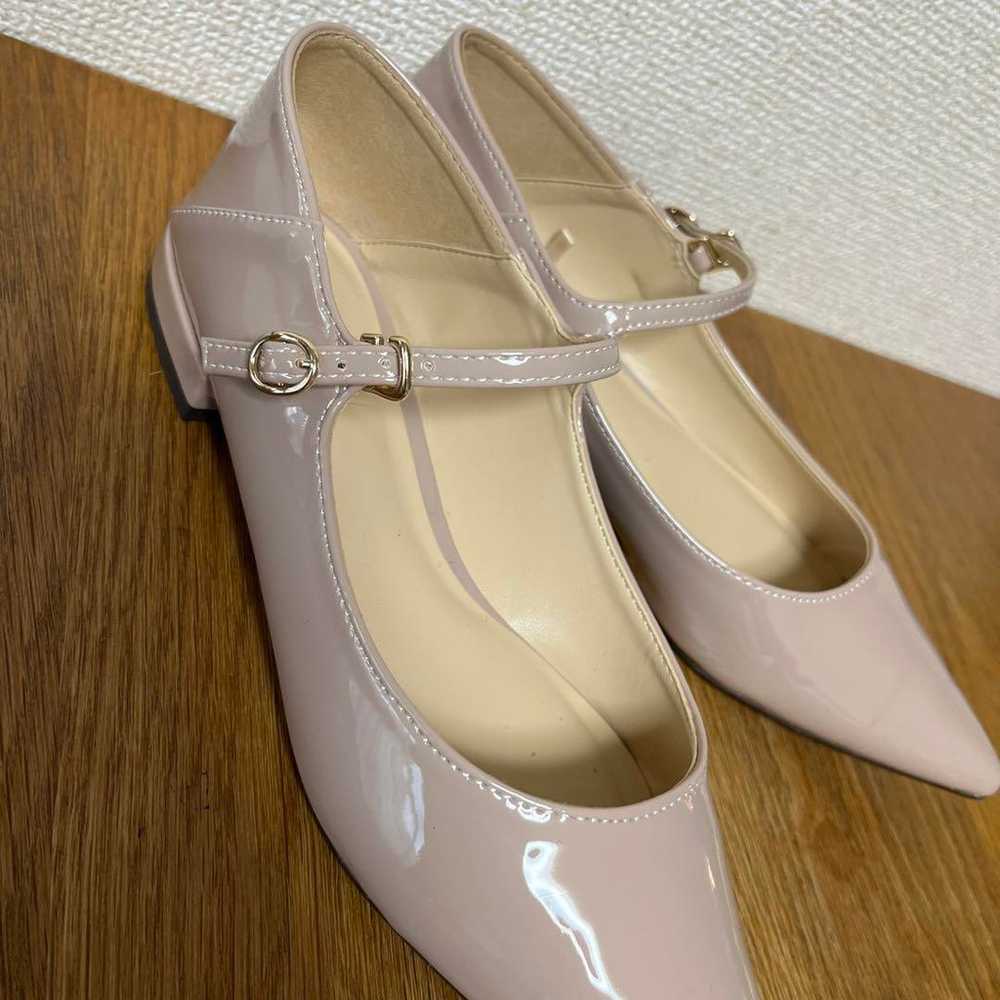 [PLST] Pink Beige Enamel Pointed Toe Pumps S - image 2