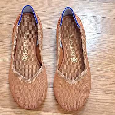 Rothy's Size 8.5 Round Flat Cognac Brown Color Kn… - image 1