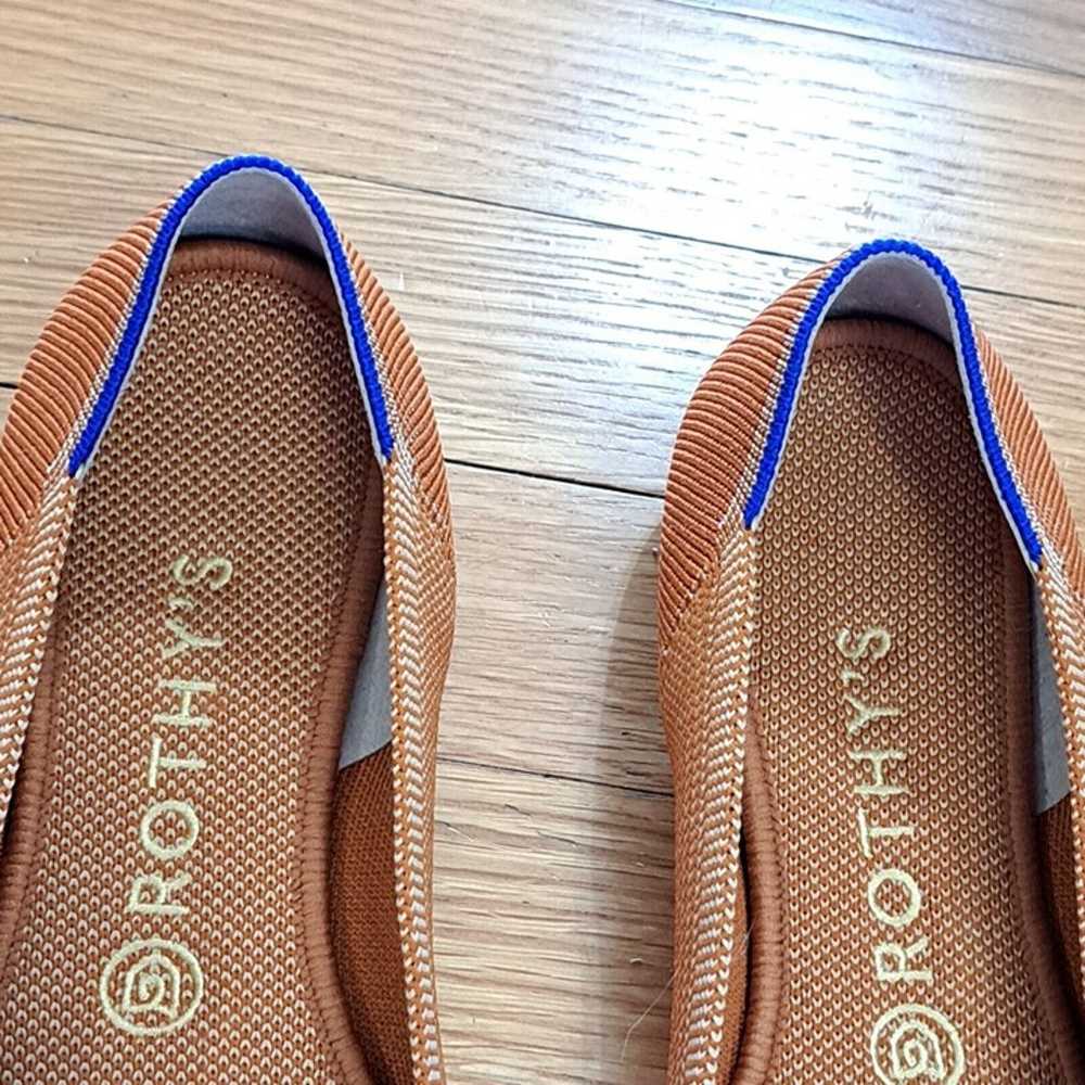 Rothy's Size 8.5 Round Flat Cognac Brown Color Kn… - image 3