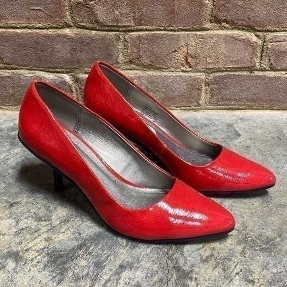 Kenneth Cole Reaction Red Patent Heels Size 7 New - image 2