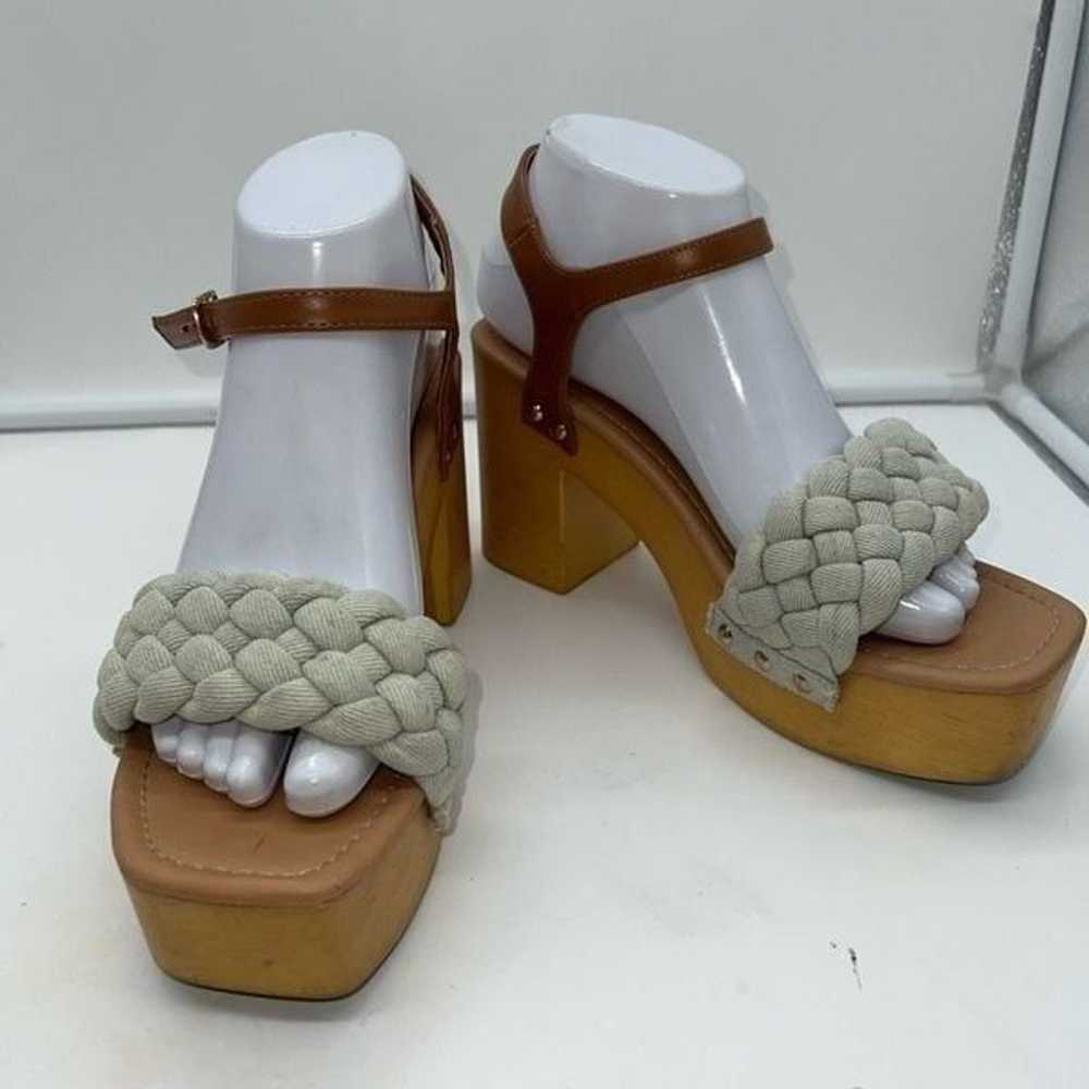 Madden Girl Chunky Braided Platform Buckle Sandals - image 1