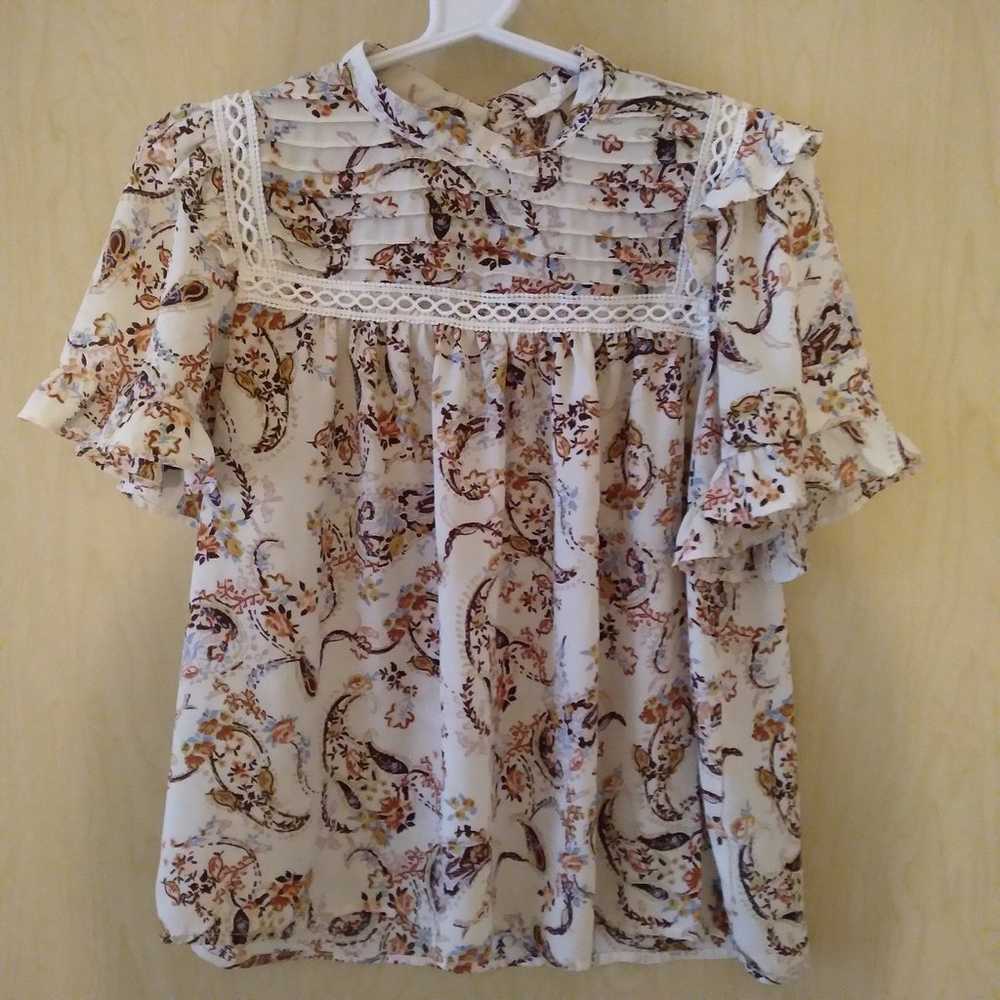 June & Hudson Paisley Blouse (S) - image 2