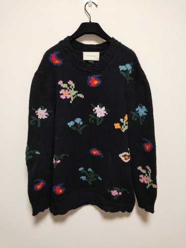 Gucci Garden Floral Intarsia Knit Sweater