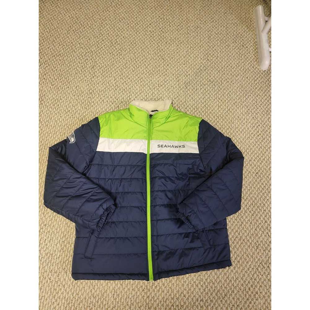 NFL Seattle SEAHAWKS Fleece Lined Winter Puffer M… - image 1