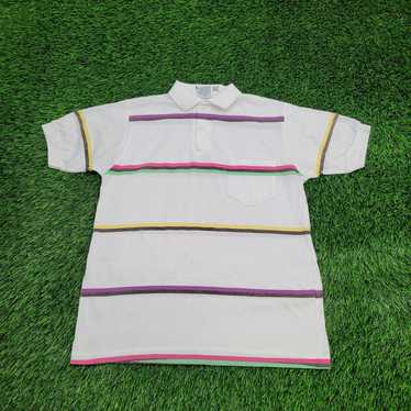 Le Tigre Vintage 80s Le-Tigre Polo S/M 18x25 Colo… - image 1