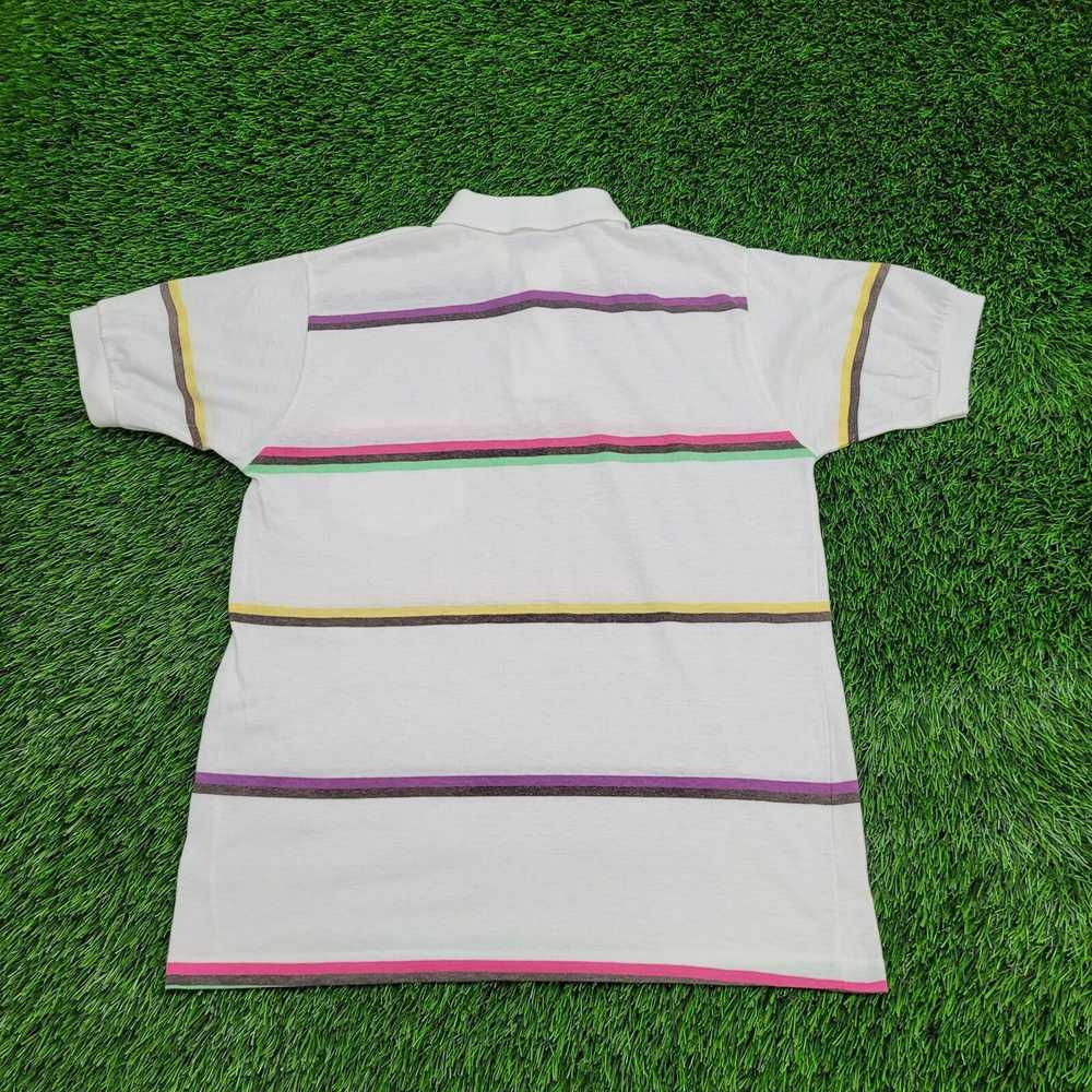 Le Tigre Vintage 80s Le-Tigre Polo S/M 18x25 Colo… - image 2