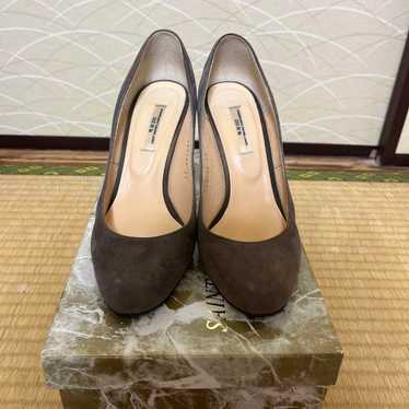 Brown suede high-heeled pumps - image 1