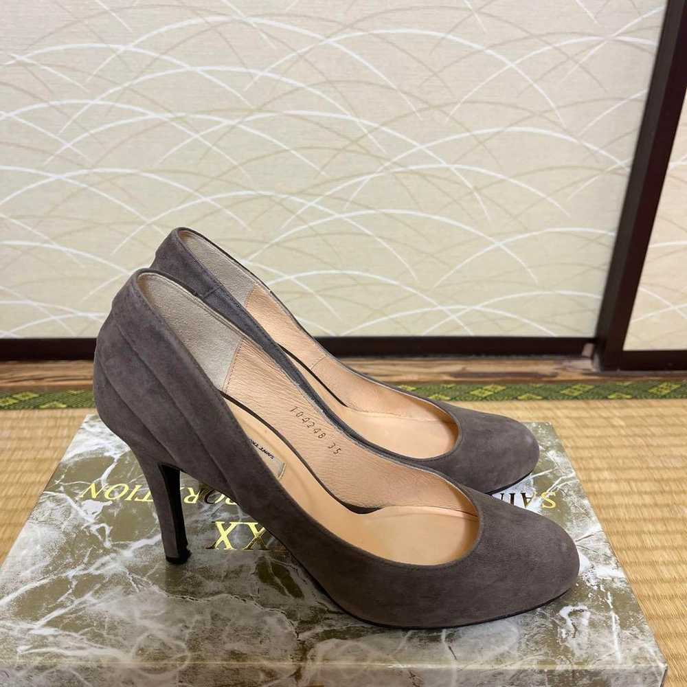 Brown suede high-heeled pumps - image 2