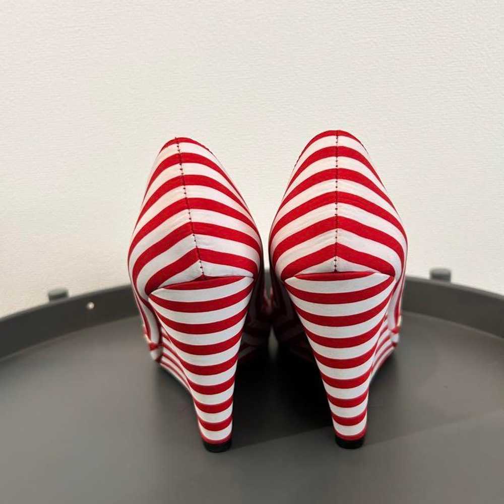 RODEO CROWNS  
Red and white striped wedge heel p… - image 3