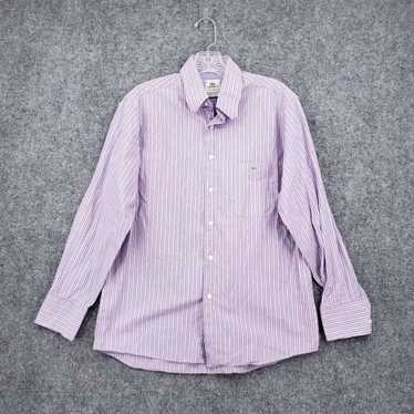 Lacoste Authentic Purple Striped Crocodile Embroi… - image 1