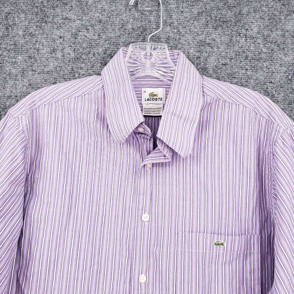 Lacoste Authentic Purple Striped Crocodile Embroi… - image 3