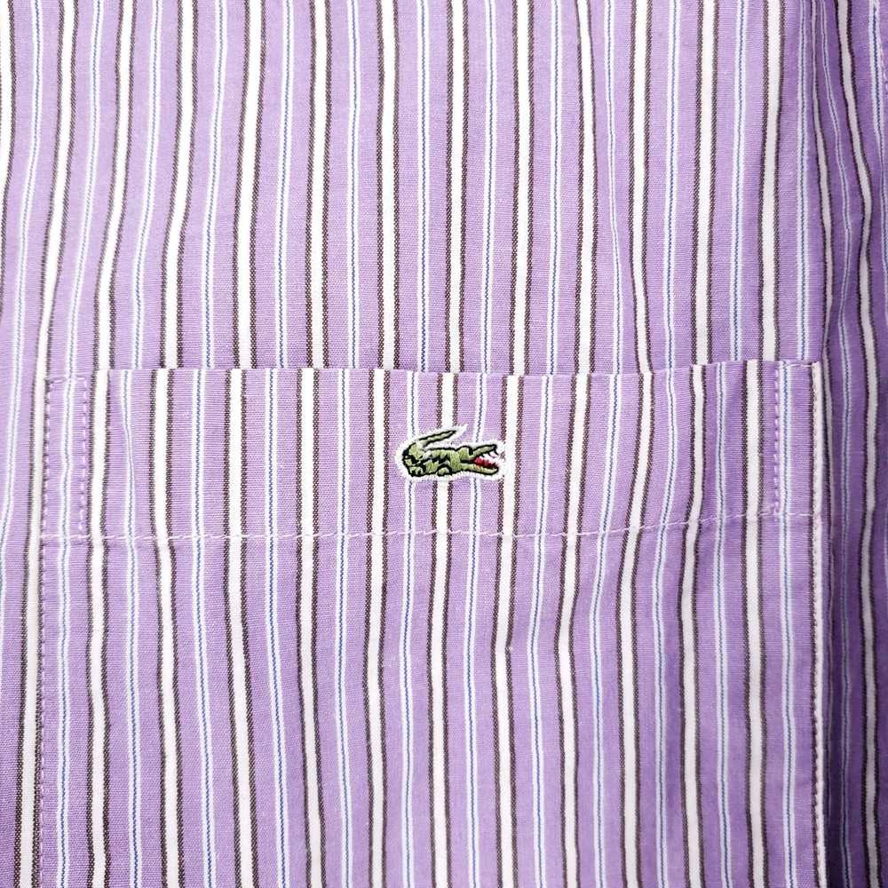 Lacoste Authentic Purple Striped Crocodile Embroi… - image 4