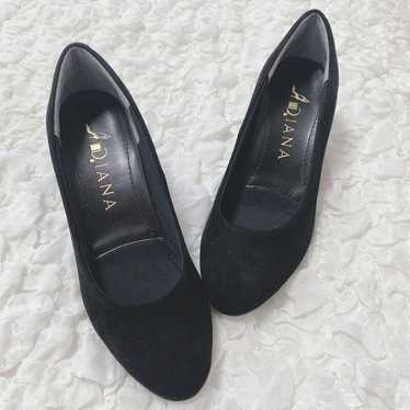 【Excellent Condition】Diana Almond Toe Pumps Black 