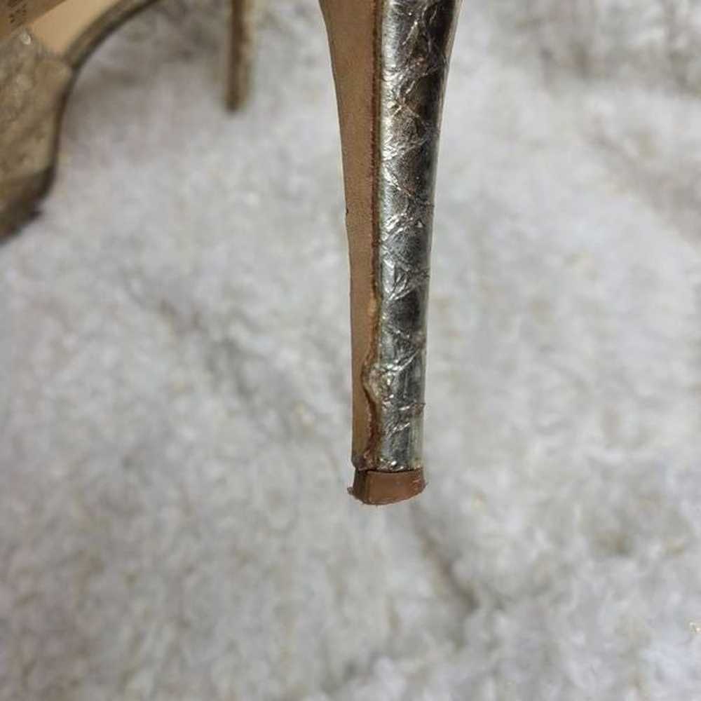 Kate Spade Metallic Gold Slingback Peep-toe Heels… - image 5