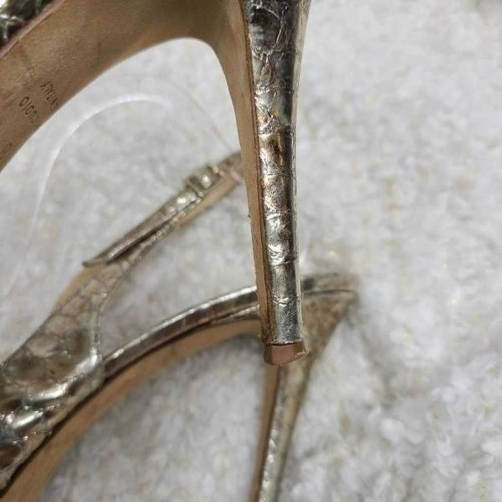 Kate Spade Metallic Gold Slingback Peep-toe Heels… - image 7