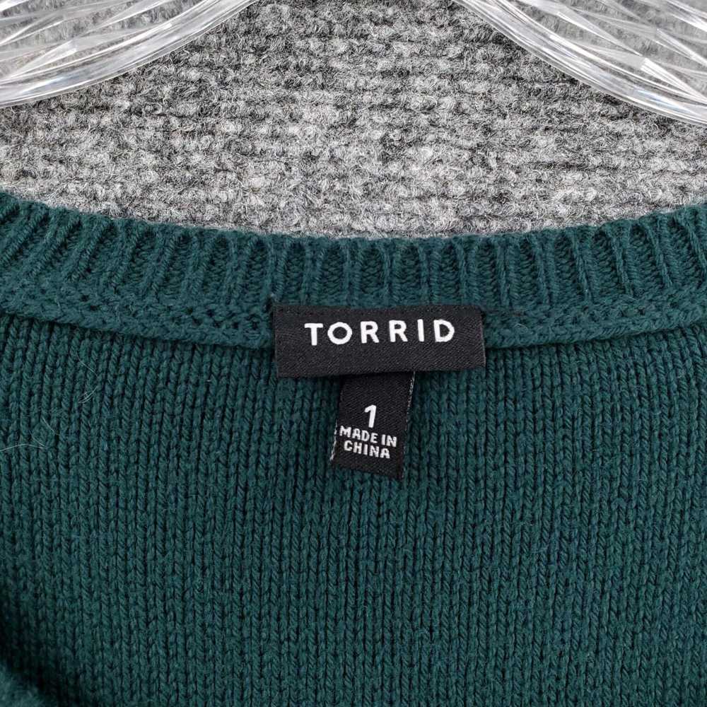 Torrid Plush Plus Size Green Sweater for Women wi… - image 6