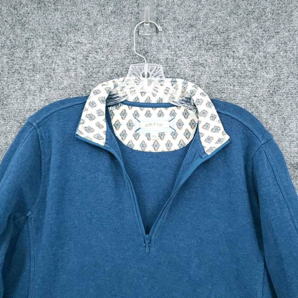 Orvis Luxurious Blue Quarter Zip Pullover Sweater… - image 7