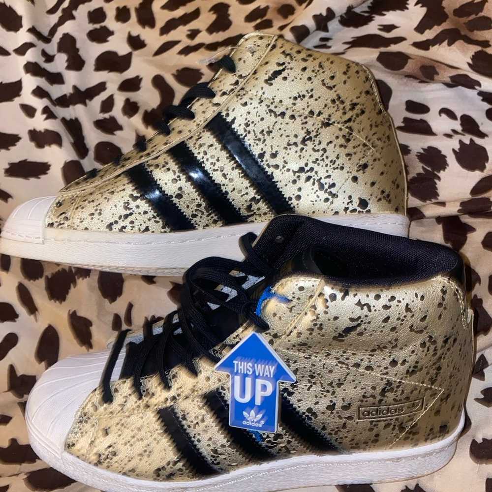 Adidas Superstar Wedge Heel Sneakers New - image 2