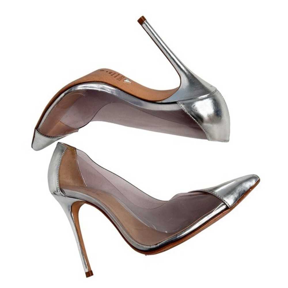 SCHUTZ CENDI CLEAR PVC AND LEATHER SILVER PUMPS S… - image 10