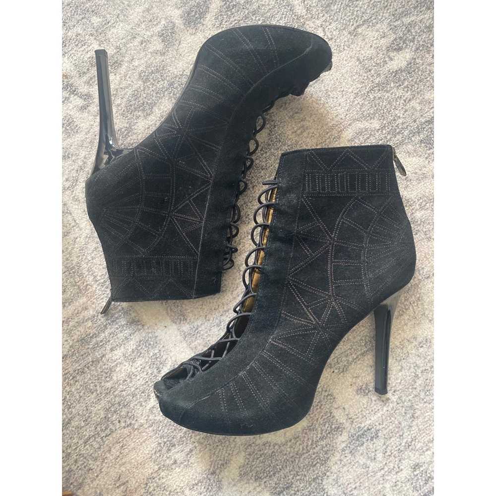 Sam Edelman Queenie Black Suede Corset Open Toe s… - image 2